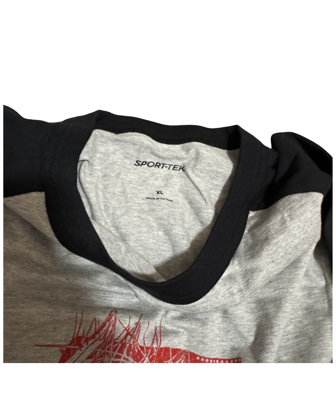 Red Graphic Baseball Tee XL