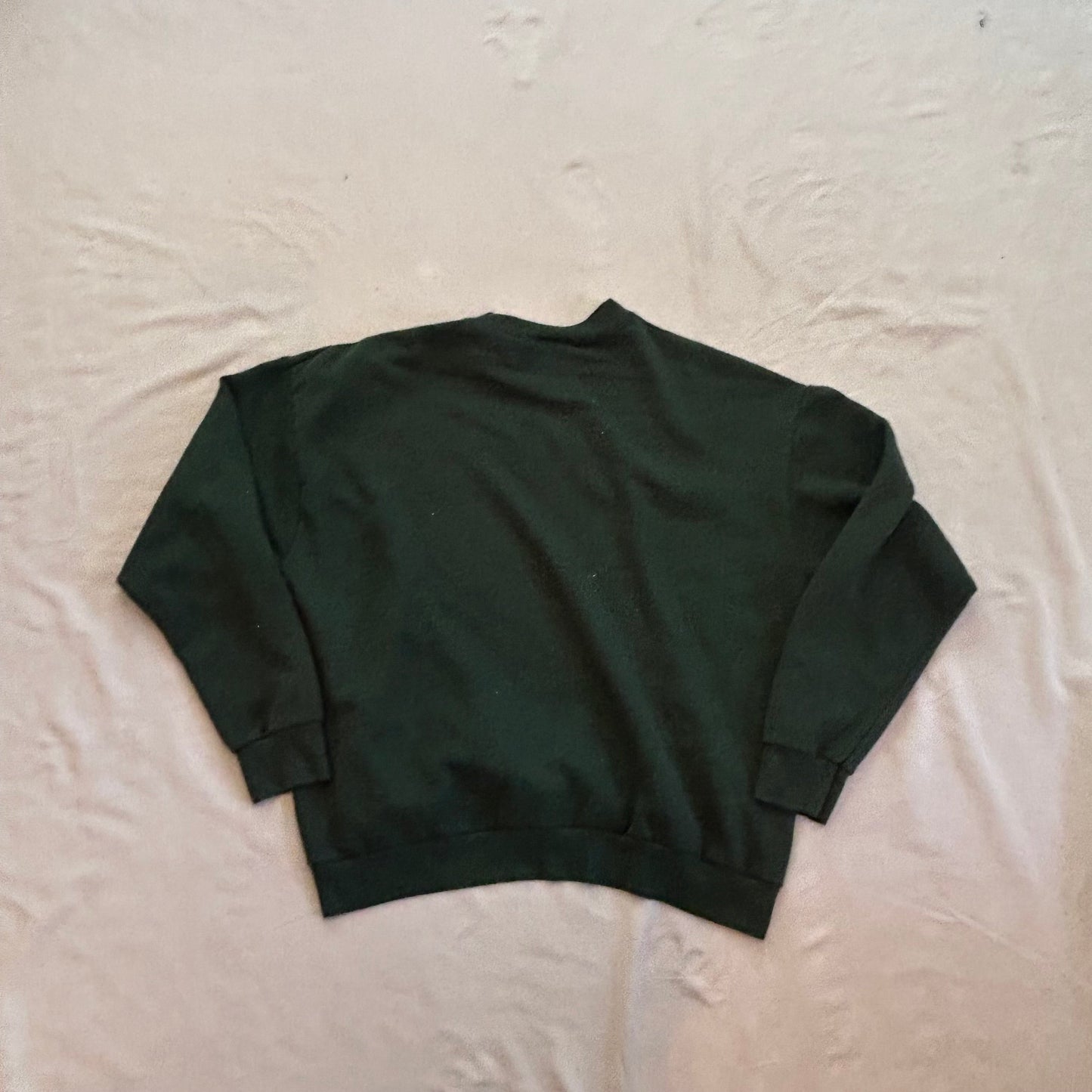 GREEN STUDDED CREWNECK