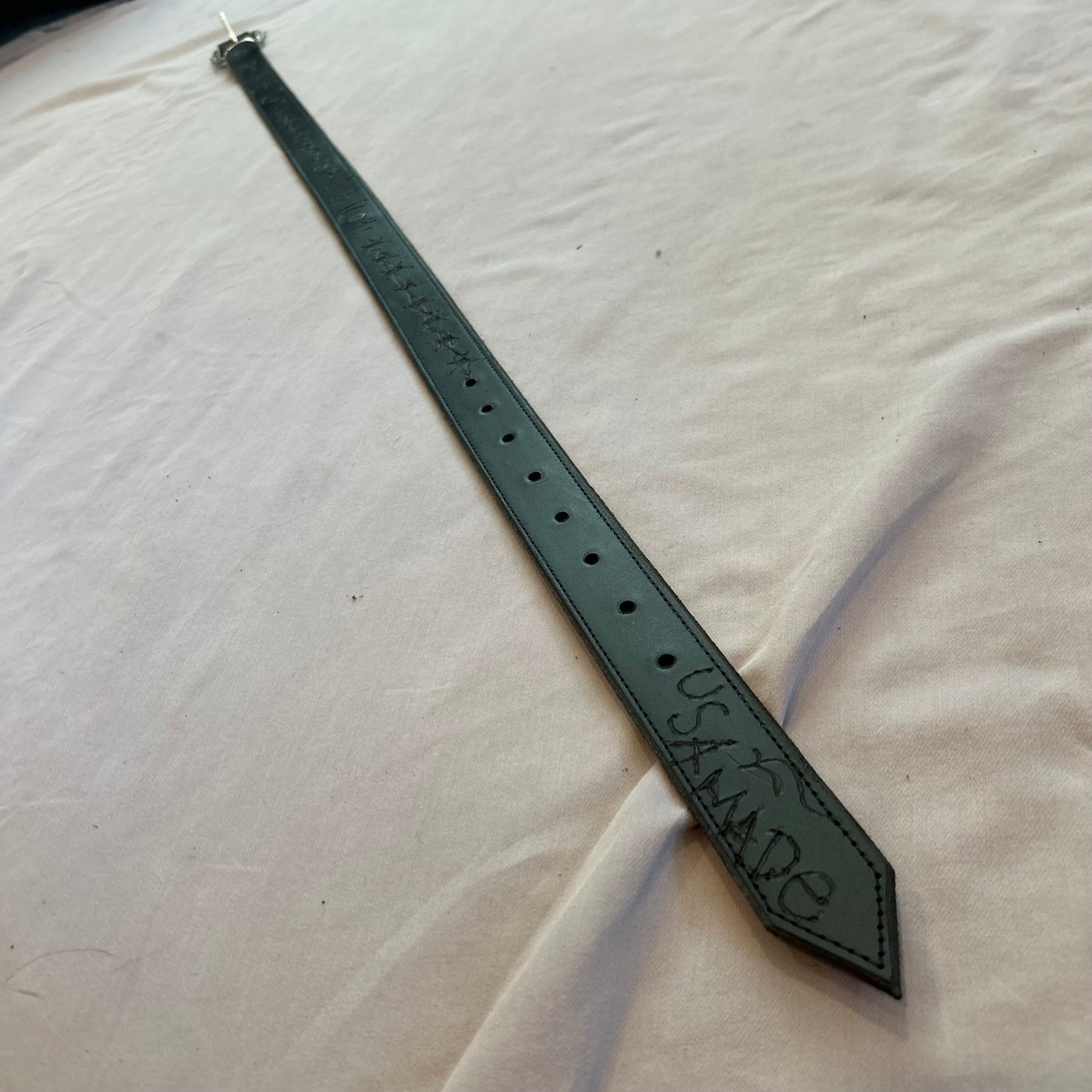 BLACK REAL LEATHER BELT