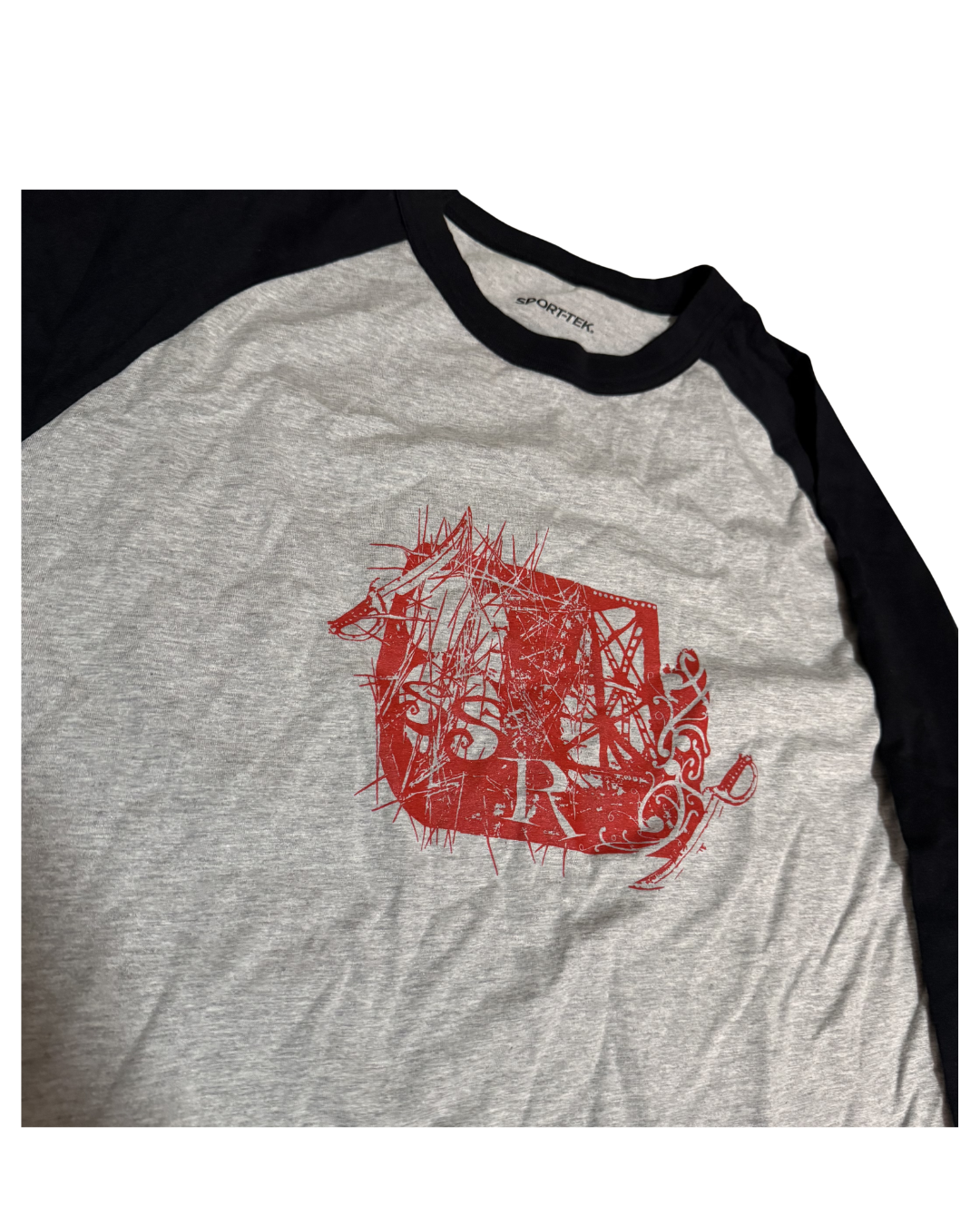 Red Graphic Baseball Tee