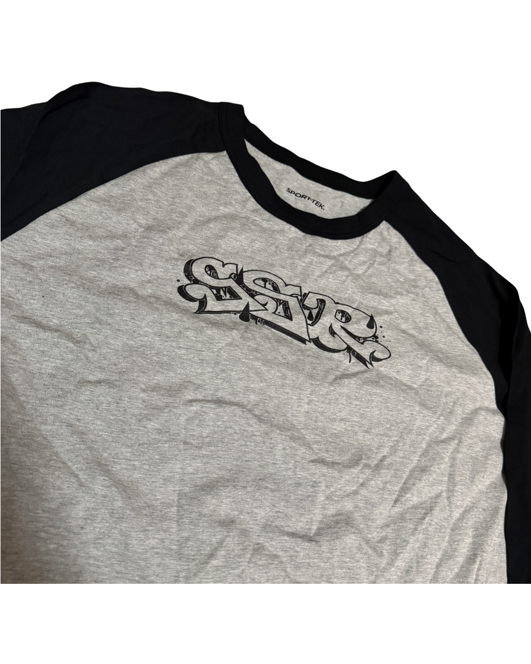 Grey & Black Baseball Tee