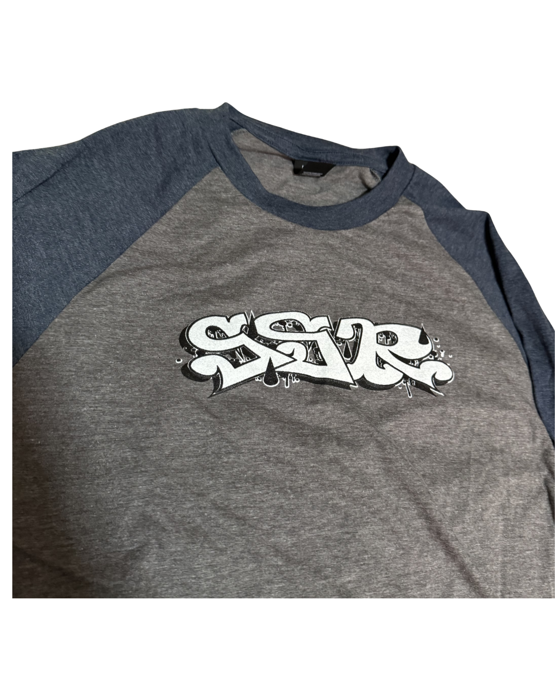 Blue & Grey Baseball Tee