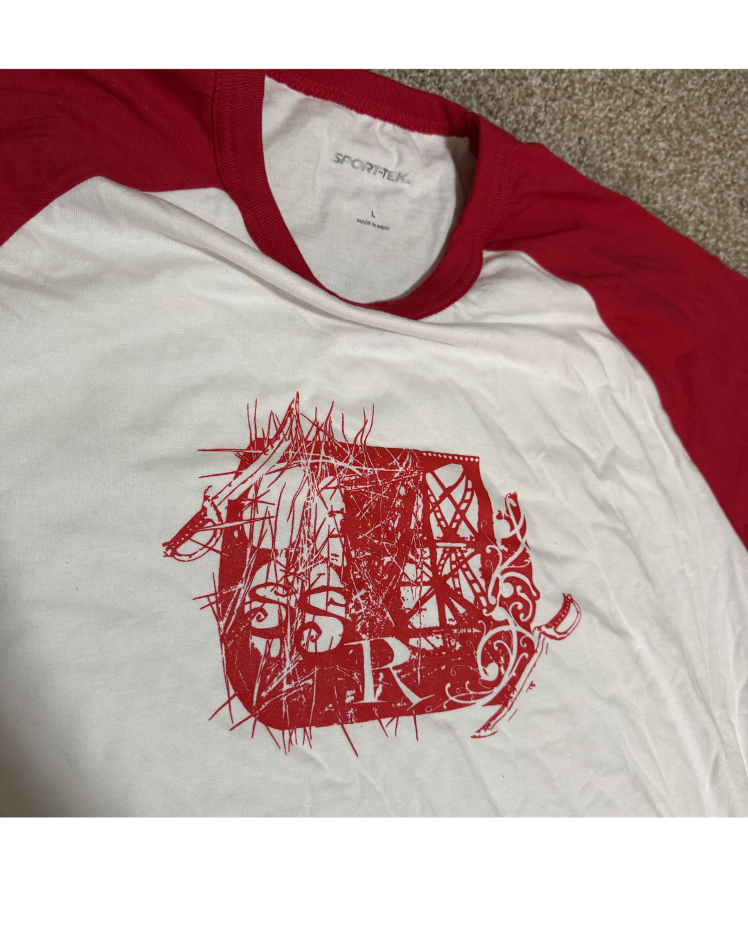 Red & White Basball Tee