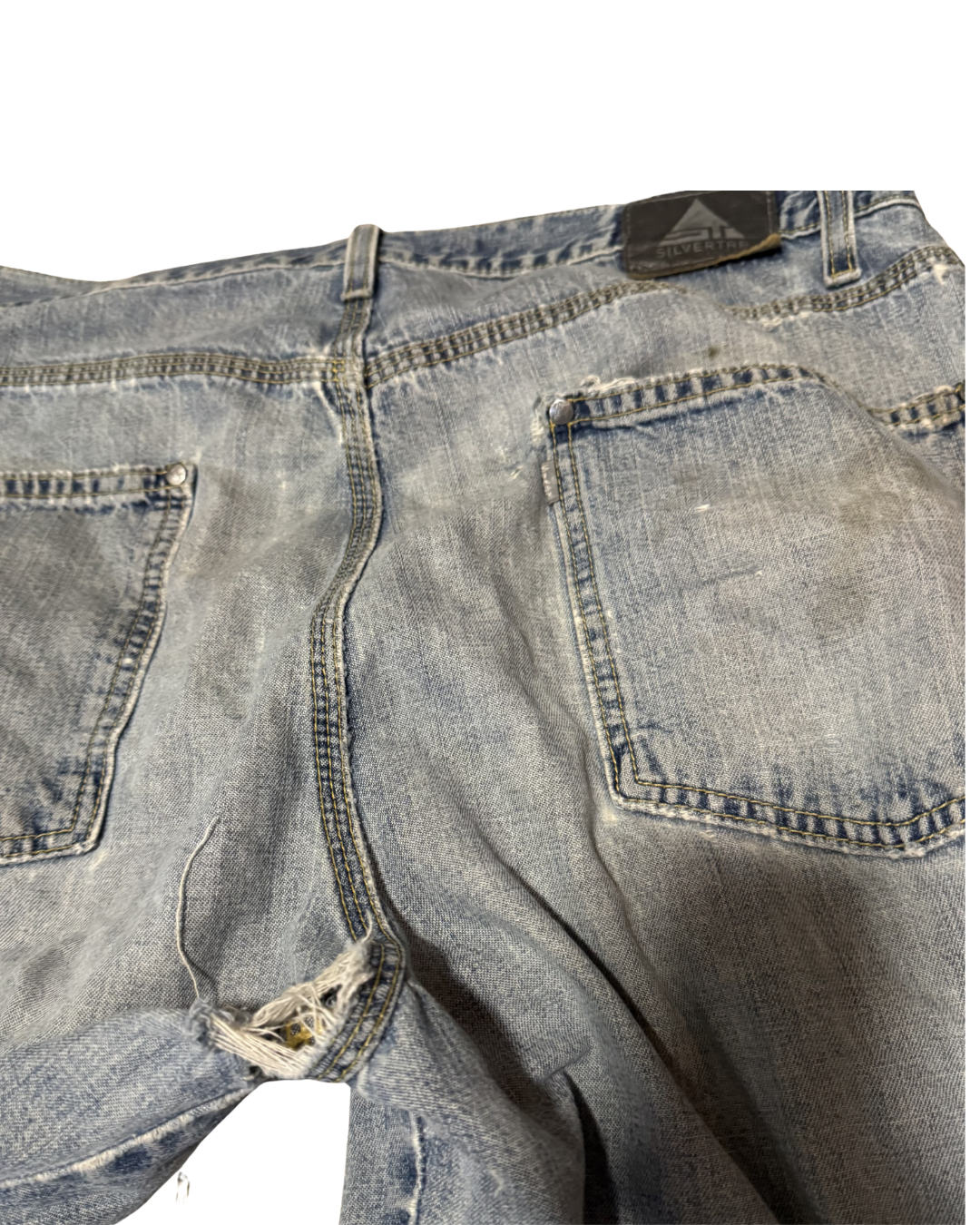 SIlver Tab Skull Jeans
