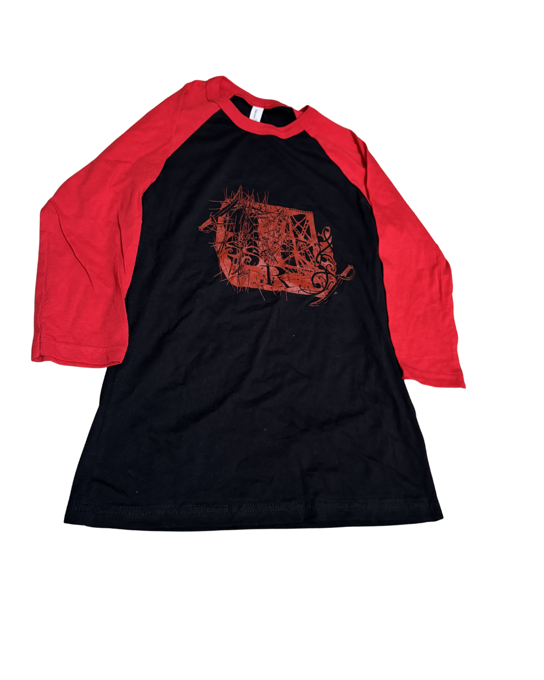 Red & Black Baseball Tee