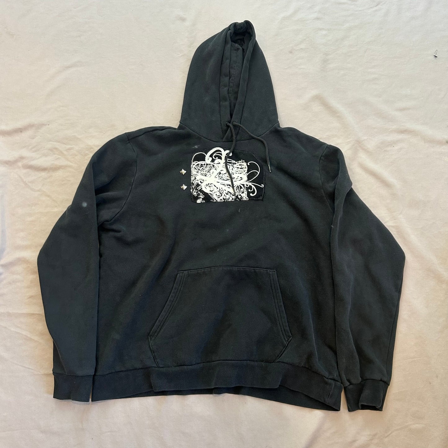 BLACK STUDDE HOODIE