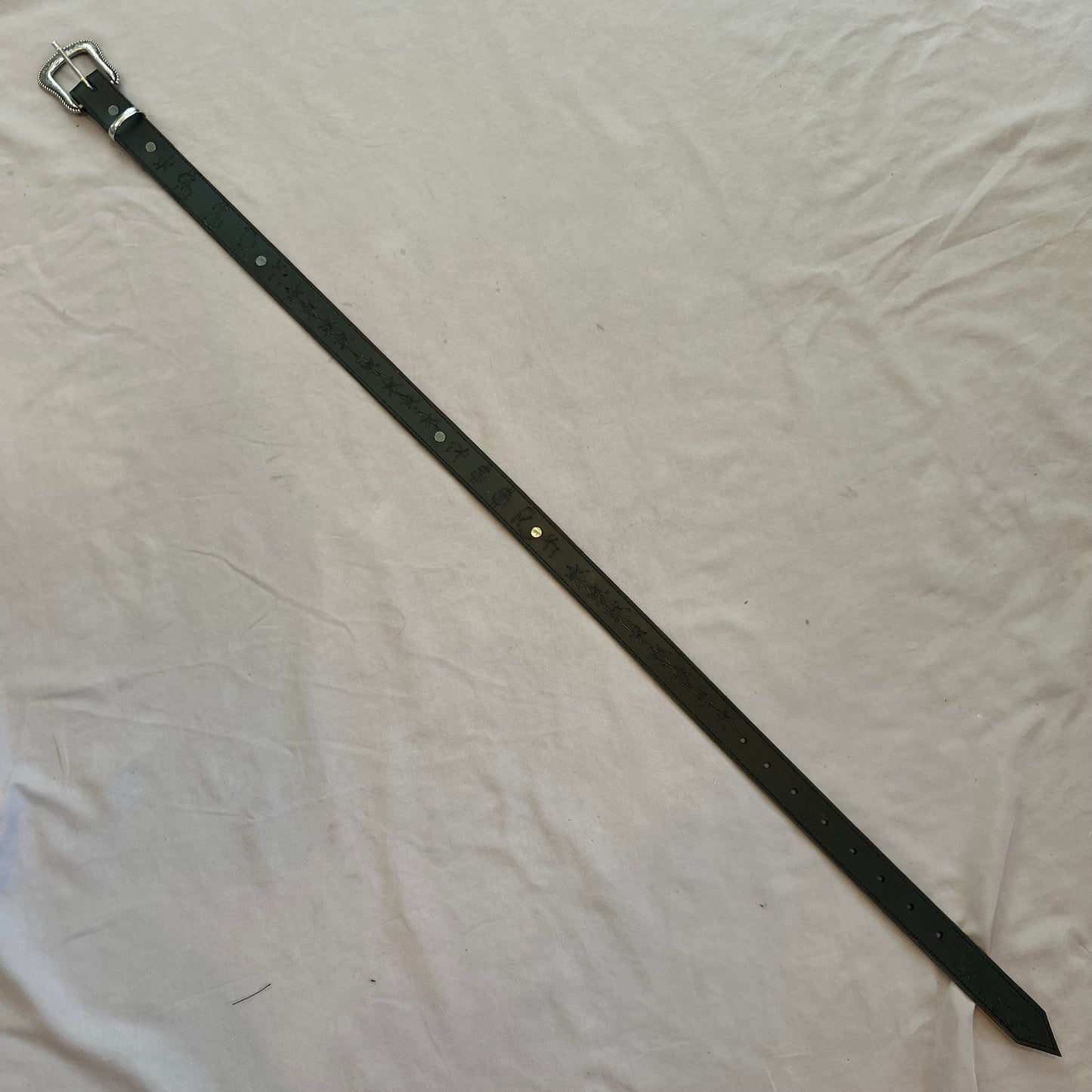 BLACK REAL LEATHER BELT