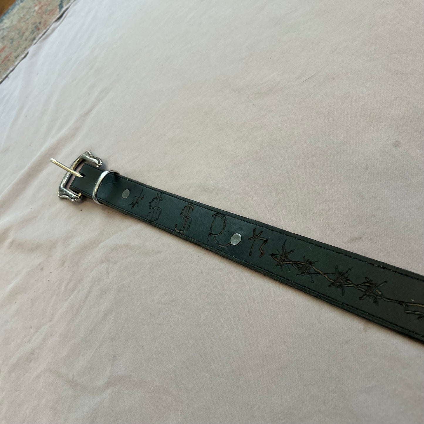 BLACK REAL LEATHER BELT