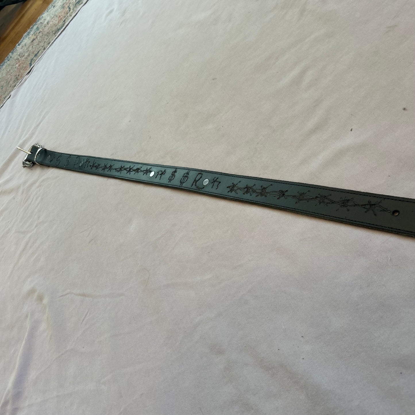 BLACK REAL LEATHER BELT